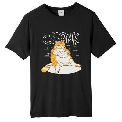 Chonker Cat Fat Cat Chonk Scale Chonky Meme Tall Fusion ChromaSoft Performance T-Shirt