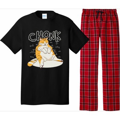 Chonker Cat Fat Cat Chonk Scale Chonky Meme Pajama Set