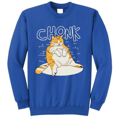 Chonker Cat Fat Cat Chonk Scale Chonky Meme Sweatshirt