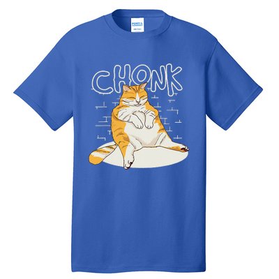 Chonker Cat Fat Cat Chonk Scale Chonky Meme Tall T-Shirt