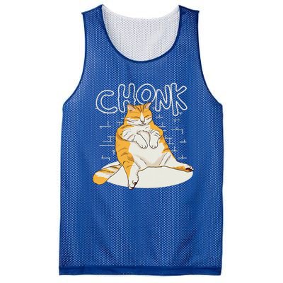 Chonker Cat Fat Cat Chonk Scale Chonky Meme Mesh Reversible Basketball Jersey Tank