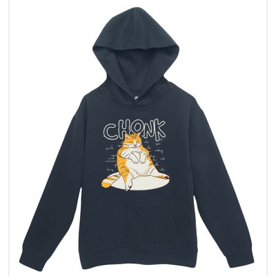 Chonker Cat Fat Cat Chonk Scale Chonky Meme Urban Pullover Hoodie