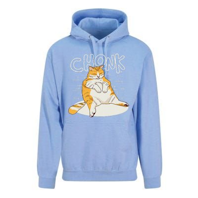 Chonker Cat Fat Cat Chonk Scale Chonky Meme Unisex Surf Hoodie