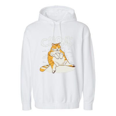 Chonker Cat Fat Cat Chonk Scale Chonky Meme Garment-Dyed Fleece Hoodie