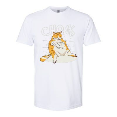 Chonker Cat Fat Cat Chonk Scale Chonky Meme Softstyle CVC T-Shirt