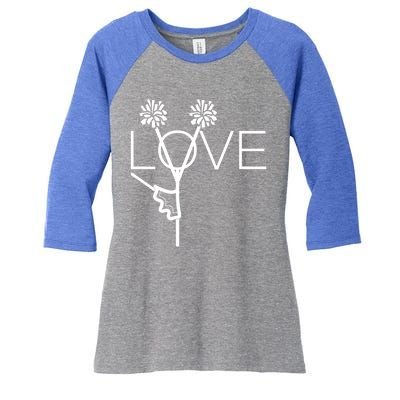 Cute Cheer Funny Gift For Cheerleaders Teen Girls Mom Love Gift Women's Tri-Blend 3/4-Sleeve Raglan Shirt