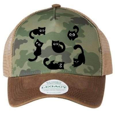 Cute Cat Funny Black Cat For Cat Lovers Cat Mom Legacy Tie Dye Trucker Hat