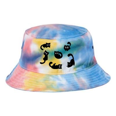 Cute Cat Funny Black Cat For Cat Lovers Cat Mom Tie Dye Newport Bucket Hat