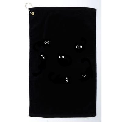 Cute Cat Funny Black Cat For Cat Lovers Cat Mom Platinum Collection Golf Towel