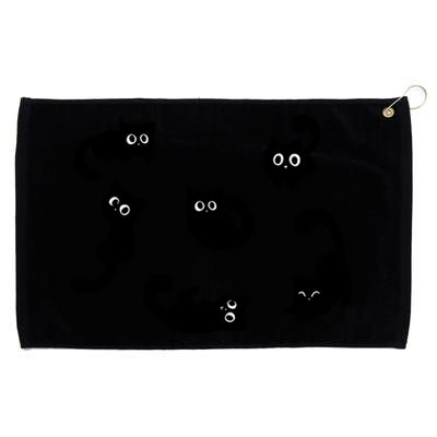 Cute Cat Funny Black Cat For Cat Lovers Cat Mom Grommeted Golf Towel