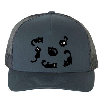 Cute Cat Funny Black Cat For Cat Lovers Cat Mom Yupoong Adult 5-Panel Trucker Hat