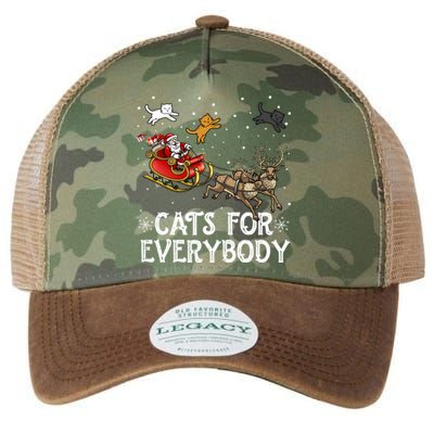 Christmas Cats For Everybody Funny Xmas Santa Gift Legacy Tie Dye Trucker Hat