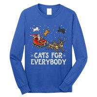 Christmas Cats For Everybody Funny Xmas Santa Gift Long Sleeve Shirt