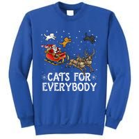 Christmas Cats For Everybody Funny Xmas Santa Gift Sweatshirt