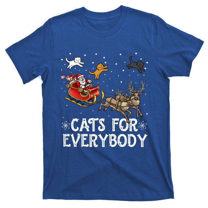 Christmas Cats For Everybody Funny Xmas Santa Gift T-Shirt