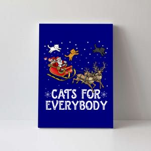 Christmas Cats For Everybody Funny Xmas Santa Gift Canvas