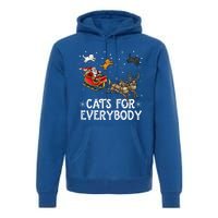 Christmas Cats For Everybody Funny Xmas Santa Gift Premium Hoodie