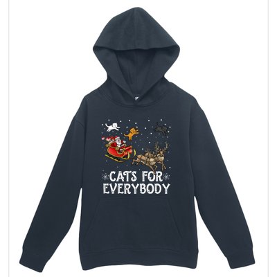 Christmas Cats For Everybody Funny Xmas Santa Gift Urban Pullover Hoodie