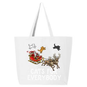 Christmas Cats For Everybody Funny Xmas Santa Gift 25L Jumbo Tote