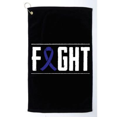 Colon Cancer Fight Cancer Ribbon Cool Gift Platinum Collection Golf Towel