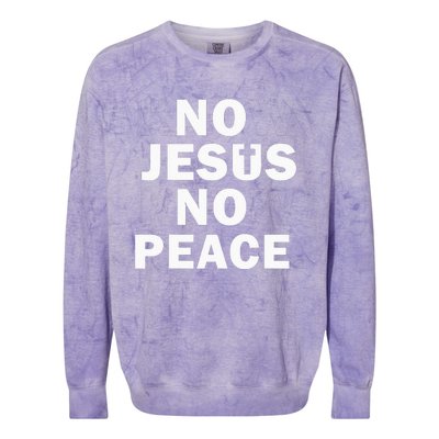 Christian Cross Faith Know Peace Know Jesus Colorblast Crewneck Sweatshirt