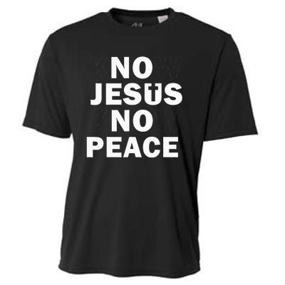 Christian Cross Faith Know Peace Know Jesus Cooling Performance Crew T-Shirt