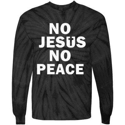 Christian Cross Faith Know Peace Know Jesus Tie-Dye Long Sleeve Shirt