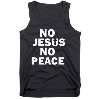 Christian Cross Faith Know Peace Know Jesus Tank Top