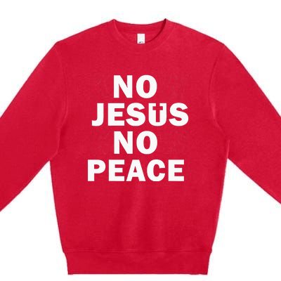 Christian Cross Faith Know Peace Know Jesus Premium Crewneck Sweatshirt