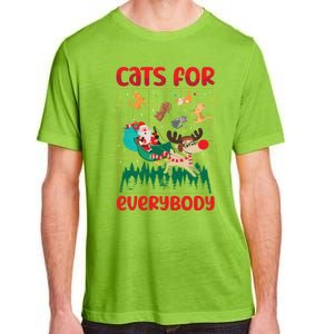 Christmas Cats For Everybody Santa Claus Xmas Cat Lover Gift Adult ChromaSoft Performance T-Shirt