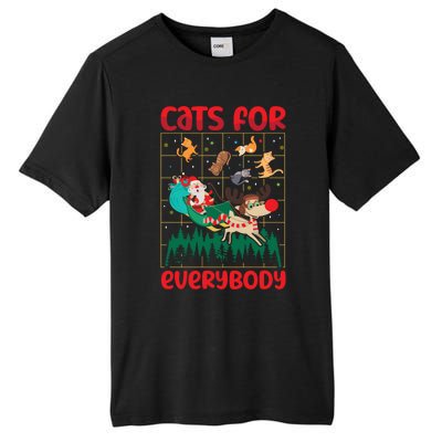 Christmas Cats For Everybody Santa Claus Xmas Cat Lover Gift Tall Fusion ChromaSoft Performance T-Shirt