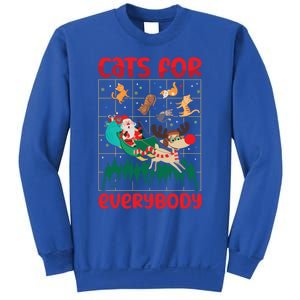 Christmas Cats For Everybody Santa Claus Xmas Cat Lover Gift Sweatshirt