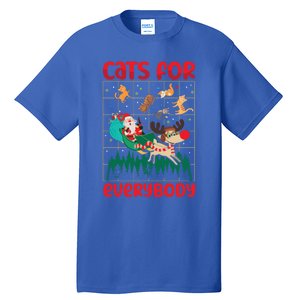 Christmas Cats For Everybody Santa Claus Xmas Cat Lover Gift Tall T-Shirt