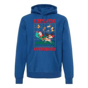 Christmas Cats For Everybody Santa Claus Xmas Cat Lover Gift Premium Hoodie