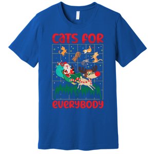 Christmas Cats For Everybody Santa Claus Xmas Cat Lover Gift Premium T-Shirt