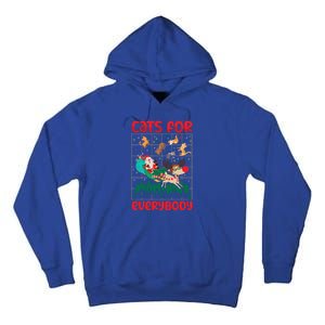 Christmas Cats For Everybody Santa Claus Xmas Cat Lover Gift Tall Hoodie