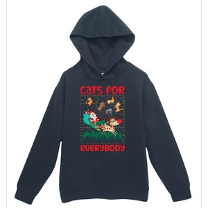 Christmas Cats For Everybody Santa Claus Xmas Cat Lover Gift Urban Pullover Hoodie