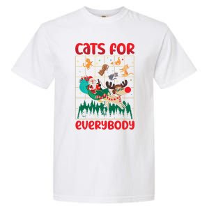 Christmas Cats For Everybody Santa Claus Xmas Cat Lover Gift Garment-Dyed Heavyweight T-Shirt