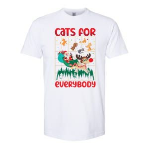 Christmas Cats For Everybody Santa Claus Xmas Cat Lover Gift Softstyle CVC T-Shirt