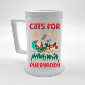 Christmas Cats For Everybody Santa Claus Xmas Cat Lover Gift Beer Stein