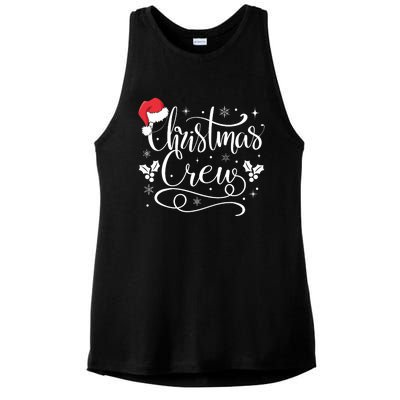 Christmas Crew Family Group Matching Christmas Pajama Party Ladies PosiCharge Tri-Blend Wicking Tank