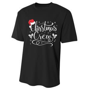 Christmas Crew Family Group Matching Christmas Pajama Party Performance Sprint T-Shirt