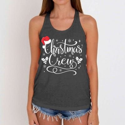 Christmas Crew Family Group Matching Christmas Pajama Party Women's Knotted Racerback Tank