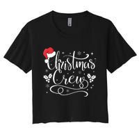 Christmas Crew Family Group Matching Christmas Pajama Party Women's Crop Top Tee