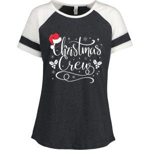 Christmas Crew Family Group Matching Christmas Pajama Party Enza Ladies Jersey Colorblock Tee