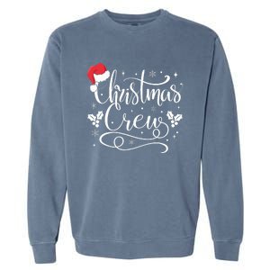 Christmas Crew Family Group Matching Christmas Pajama Party Garment-Dyed Sweatshirt