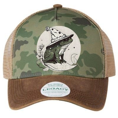 Cute Cottagecore Frog Wizard Hat Aesthetic Dark Moon Legacy Tie Dye Trucker Hat