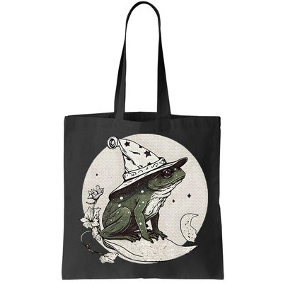 Cute Cottagecore Frog Wizard Hat Aesthetic Dark Moon Bag
