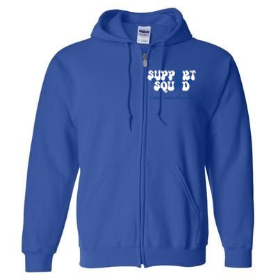 Colon Cancer Friends Support Squad Colon Cancer Awareness Gift Full Zip Hoodie