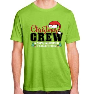 Christmas Crew Funny Matching Family With Santa Hat Adult ChromaSoft Performance T-Shirt